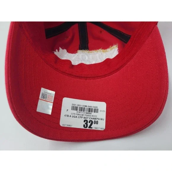 University of Georgia Bulldogs 2022 National Champions 47 Brand Hat Cap NCAA Red - Picture 11 of 12